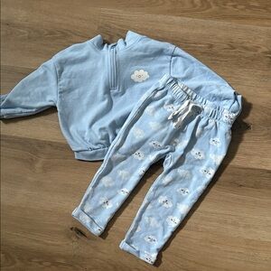 Cat & Jack Light Blue Cloud Print Joggers & matching top